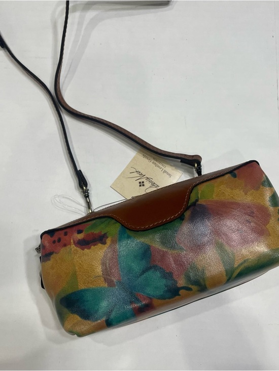 Patricia Nash Handbags - Patricia Nash Brown Leather Crossbody NWT Joliet Watercolor Butterfly purse NEW